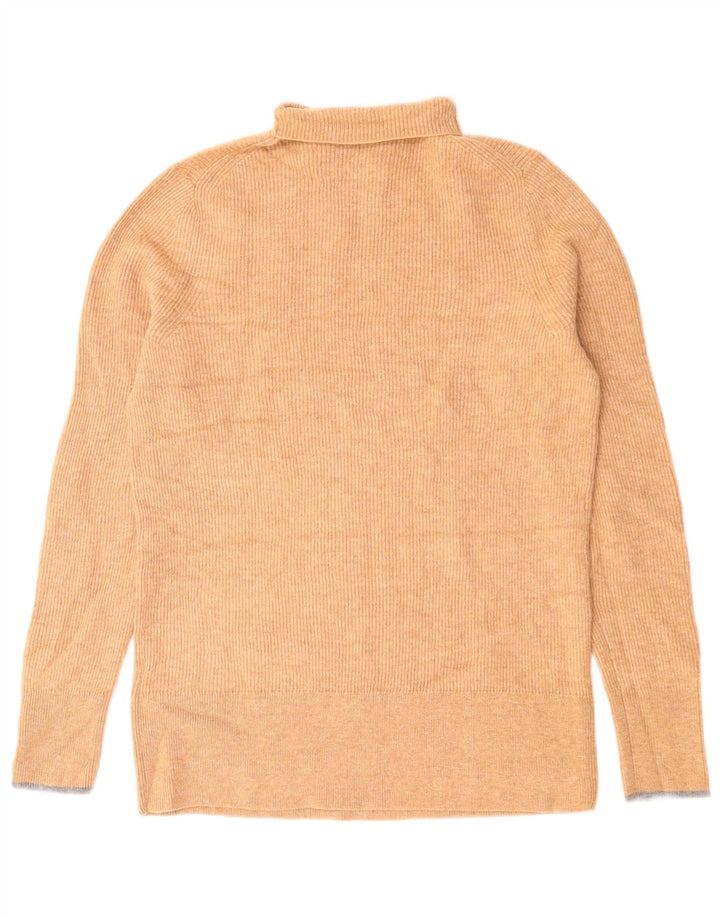 Calvin Klein Damen-Pullover mit Rollkragen, UK 14, große beige Wolle