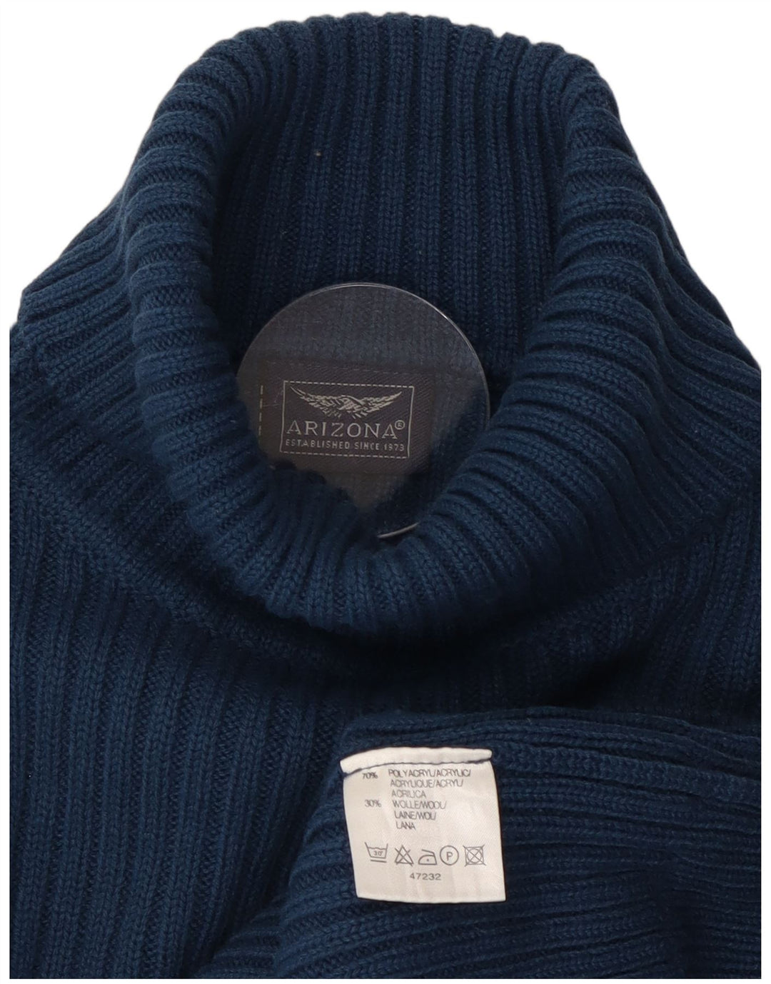 Arizona Rollkragenpullover für Damen, Gr. 10, klein, blau, Polyacryl