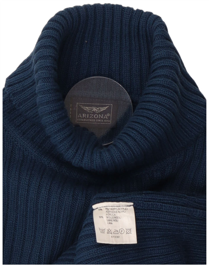 Arizona Rollkragenpullover für Damen, Gr. 10, klein, blau, Polyacryl