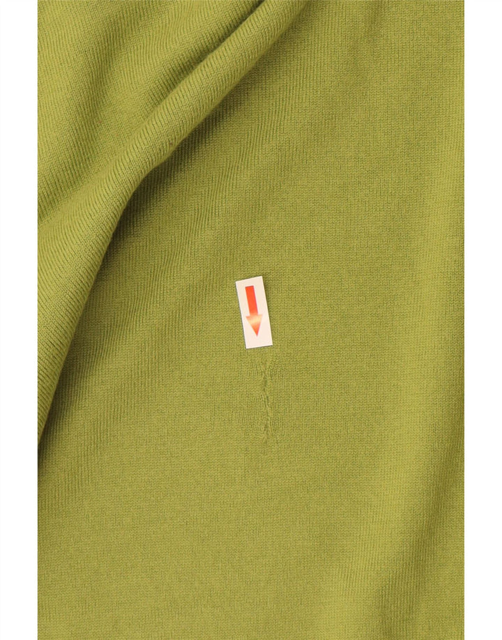 Hackett Herren-Pullover mit V-Ausschnitt aus mittelgrüner Merinowolle