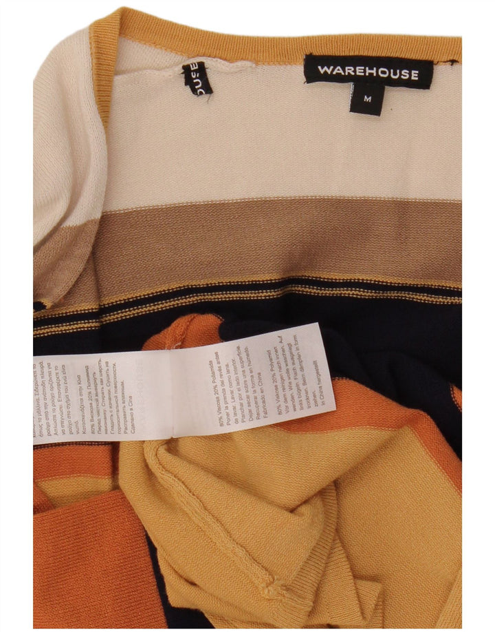 Langer Damen-Strickjackenpullover von Warehouse UK 14 Mittelbeige Viskose