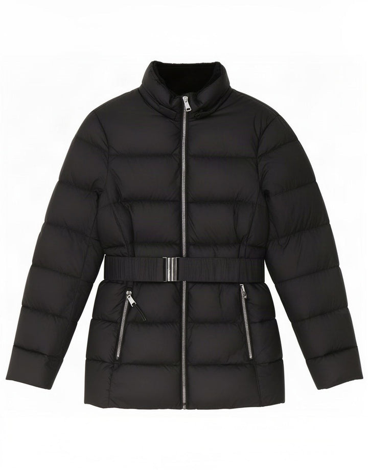 Zara Damen Wattierte Jacke UK 6 XS Schwarz Polyester