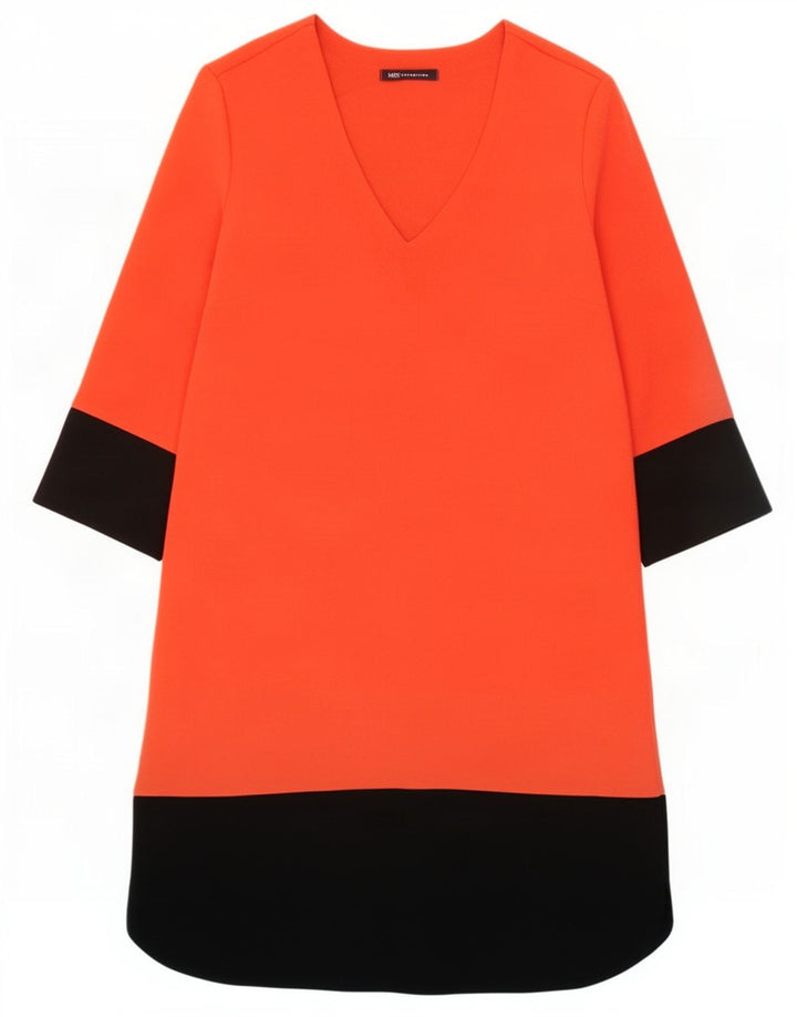 Marks & Spencer Damen Etuikleid UK 10 Small Orange Colourblock