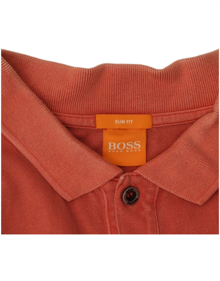 Hugo Boss Herren Slim Fit Poloshirt Large Orange
