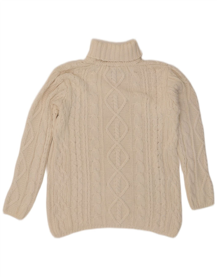 L.O.G.G Herren-Pullover mit Rollkragen, mittelgroß, Off-White-Ramie
