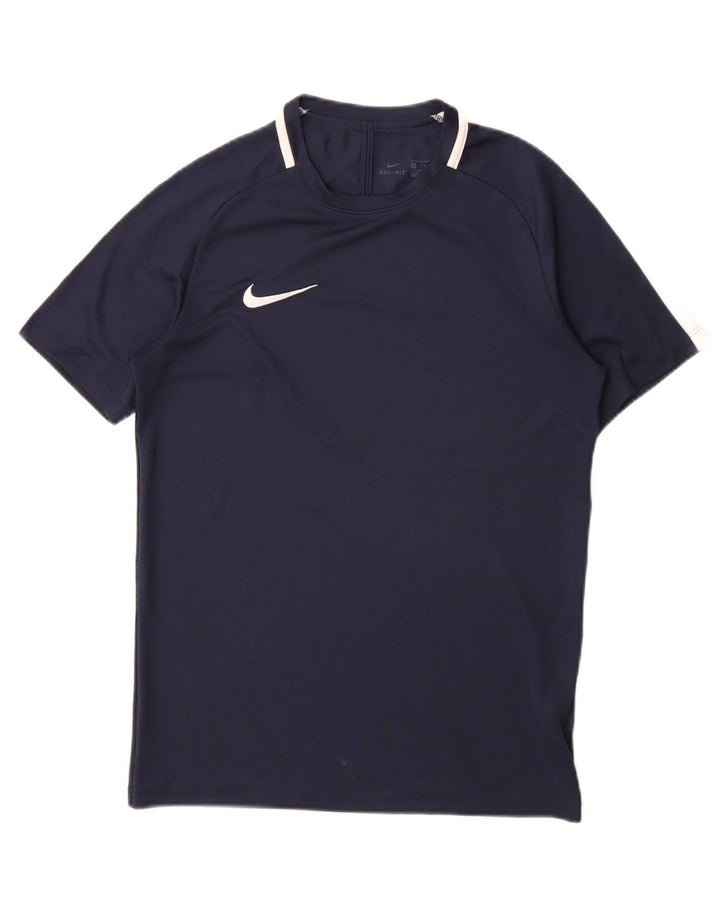 Nike Herren Dri Fit T-Shirt Top Small Marineblau Polyester