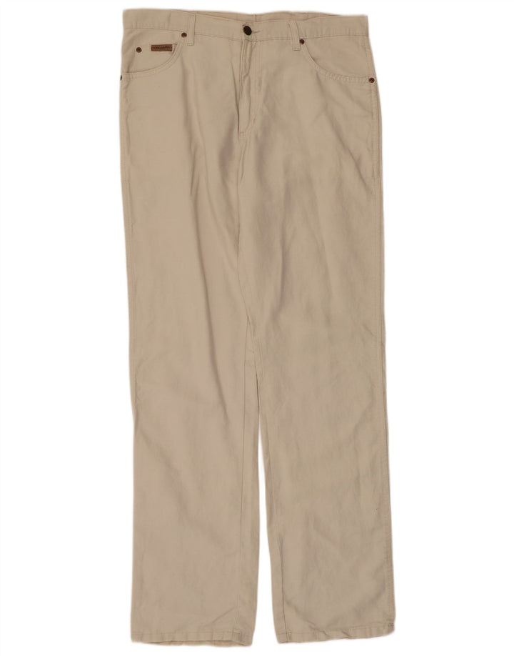 WRANGLER Gerade Freizeithose für Herren, W34, L34, beige Baumwolle