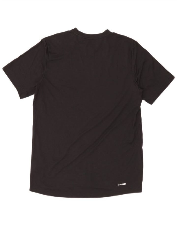 Adidas Herren Aeroready Graphic T-Shirt Top Medium Schwarz Polyester