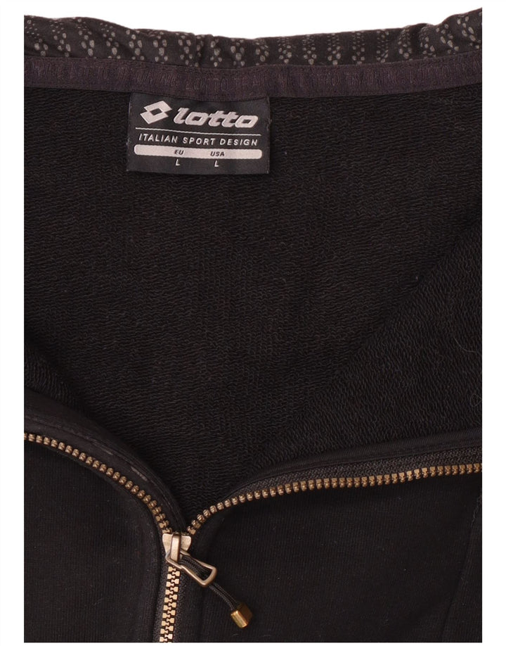 Lotto Damen-Kapuzenpullover mit Reißverschluss, Gr. 40, Größe L, Schwarz