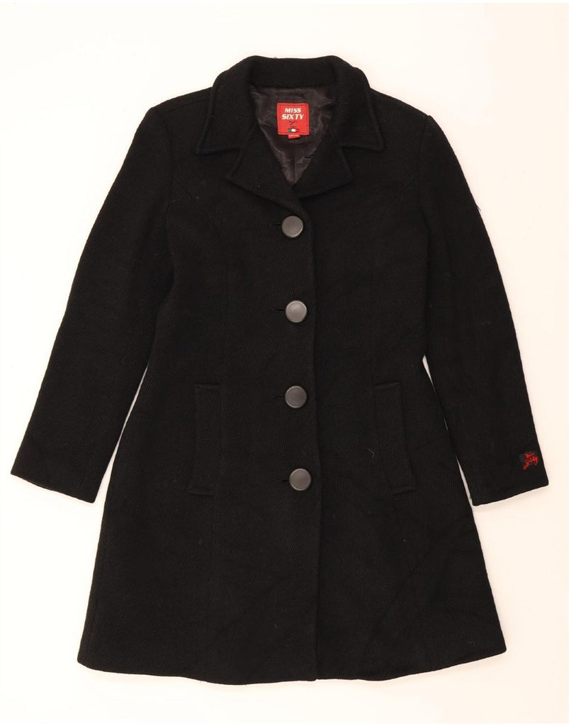 MISS SIXTY Womens Overcoat UK 18 XL Black Wool Vintage Miss Sixty and Second-Hand Miss Sixty from Messina Hembry 