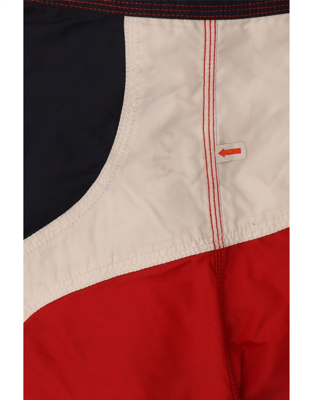 North Sails Herren-Badeshorts mit Grafik, Größe S, Rot, Colourblock-Polyamid