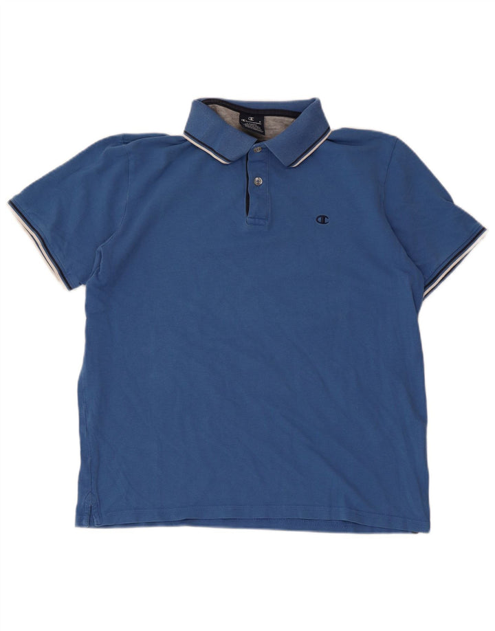 Champion Herren-Poloshirt, große blaue Baumwolle