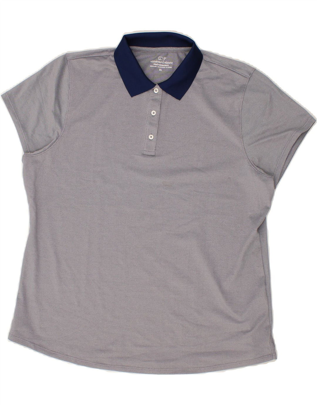 VINEYARD VINES Womens Performance Polo Shirt UK 18 XL Blue Polyester Vintage Vineyard Vines and Second-Hand Vineyard Vines from Messina Hembry 