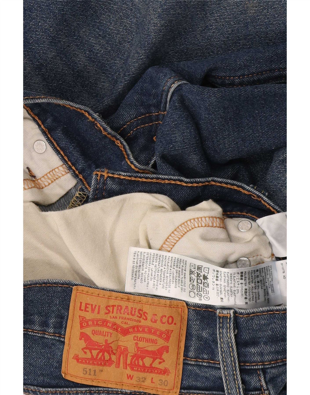 Levi's Herren 511 Slim Jeans W32 L30 Blaue Baumwolle