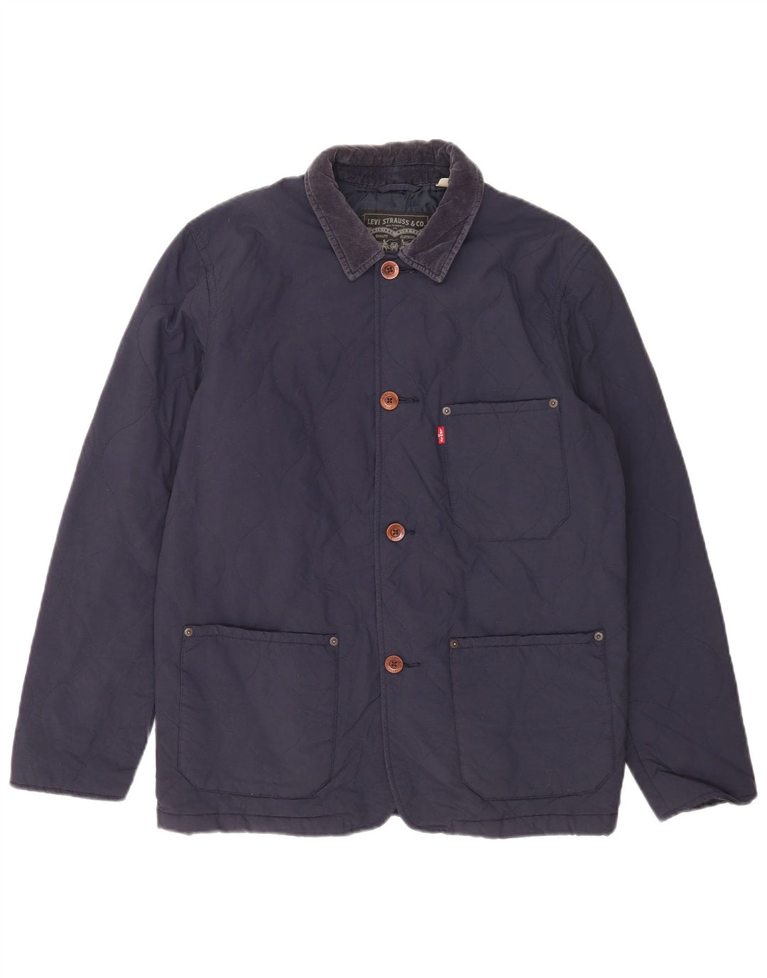 Levi's Herren Steppjacke UK 38 Medium Navy Blue Polyamid Classic