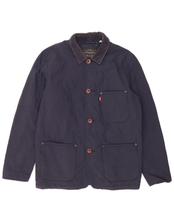 Levi's Herren Steppjacke UK 38 Medium Navy Blue Polyamid Classic