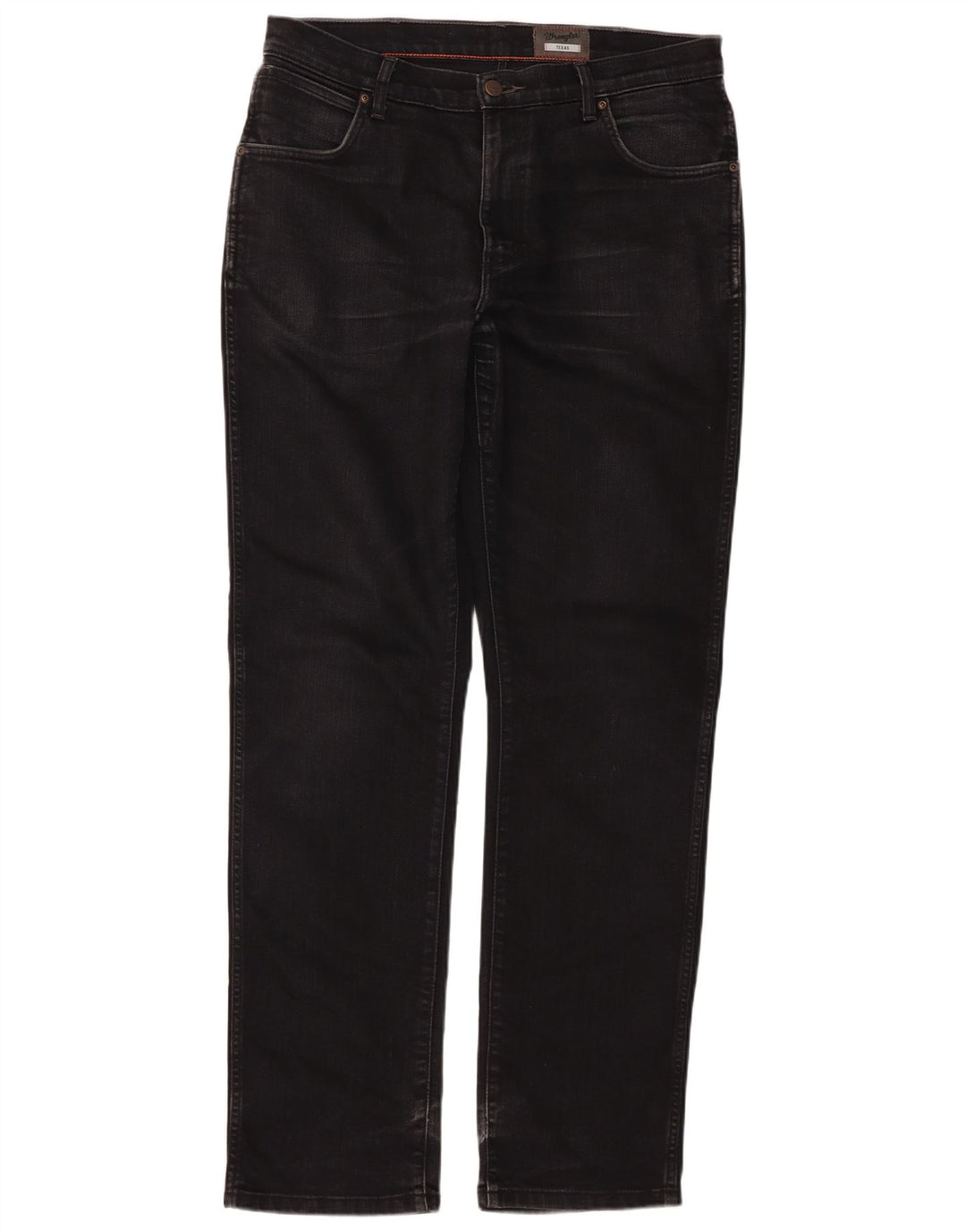 Wrangler Herren Texas Stretch Straight Jeans W36 L34 Schwarze Baumwolle