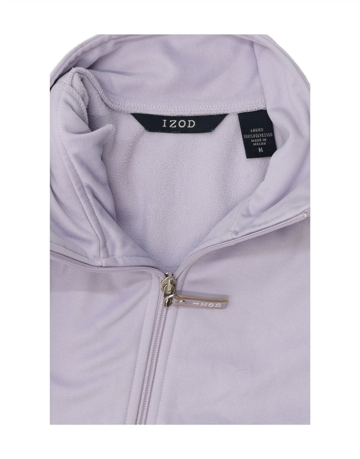 IZOD Womens Tracksuit Top Jacket UK 14 Medium Purple Colourblock Polyester Vintage Izod and Second-Hand Izod from Messina Hembry 