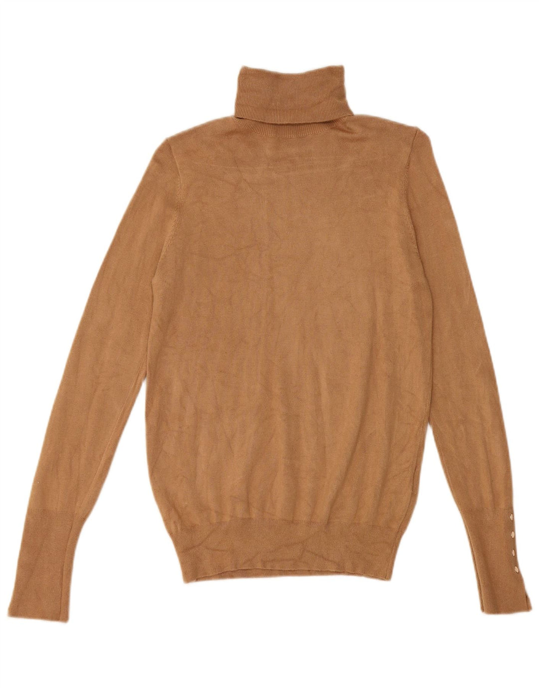 Rollkragenpullover für Damen von Zara, Gr. 10, Größe S, braun, Viskose