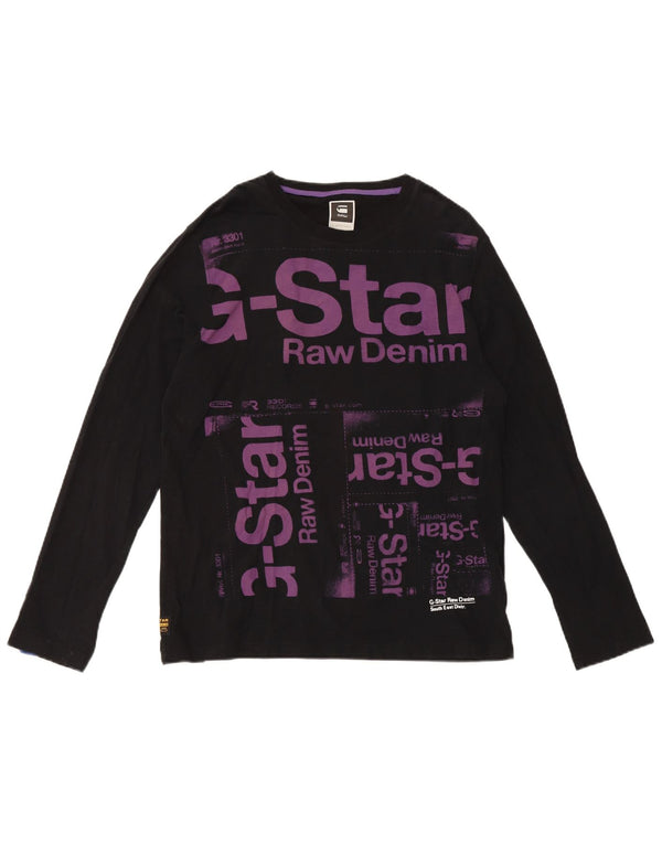 G-Star Herren Graphic Top Langarm Large Schwarz Baumwolle