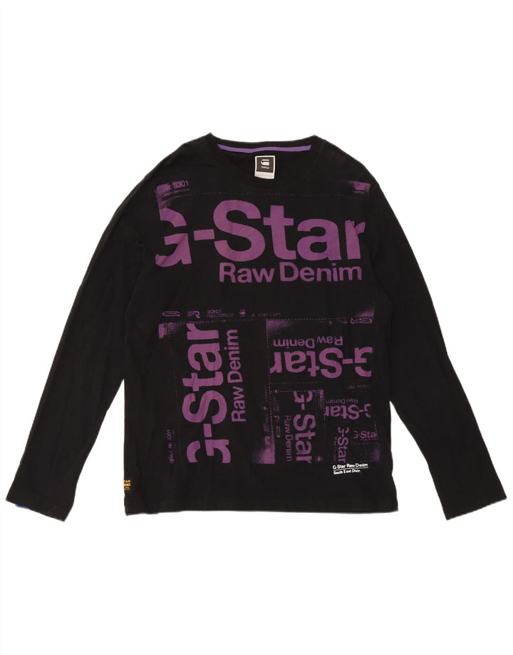 G-Star Herren Graphic Top Langarm Large Schwarz Baumwolle