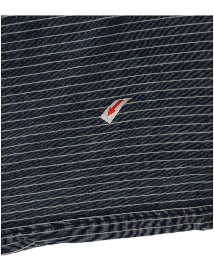 Penguin Herren-T-Shirt, groß, blau gestreift, Baumwolle