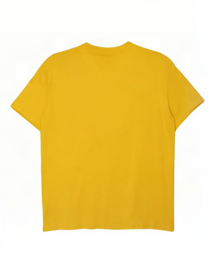 Tommy Hilfiger Herren-T-Shirt mit Grafik, mittelgelbe Baumwolle