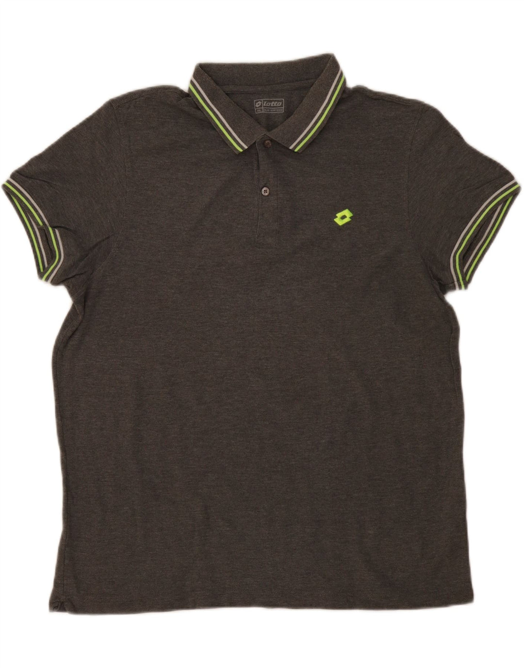 Lotto Herren Poloshirt 2XL Grau Baumwolle