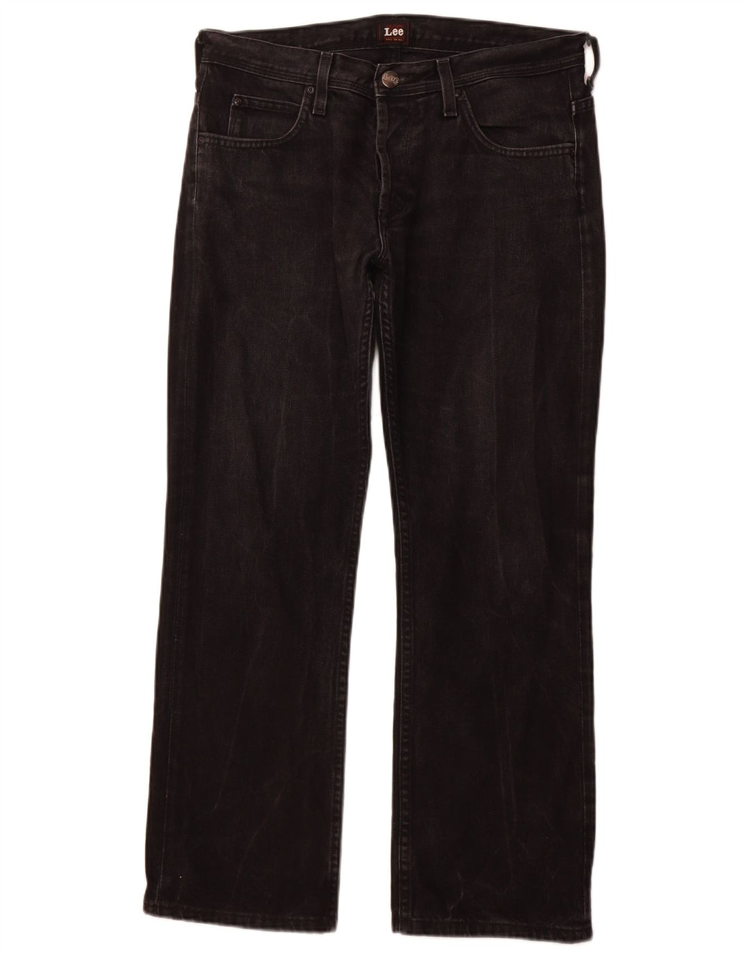 LEE Herren Knox Straight Jeans W33 L28 Schwarze Baumwolle