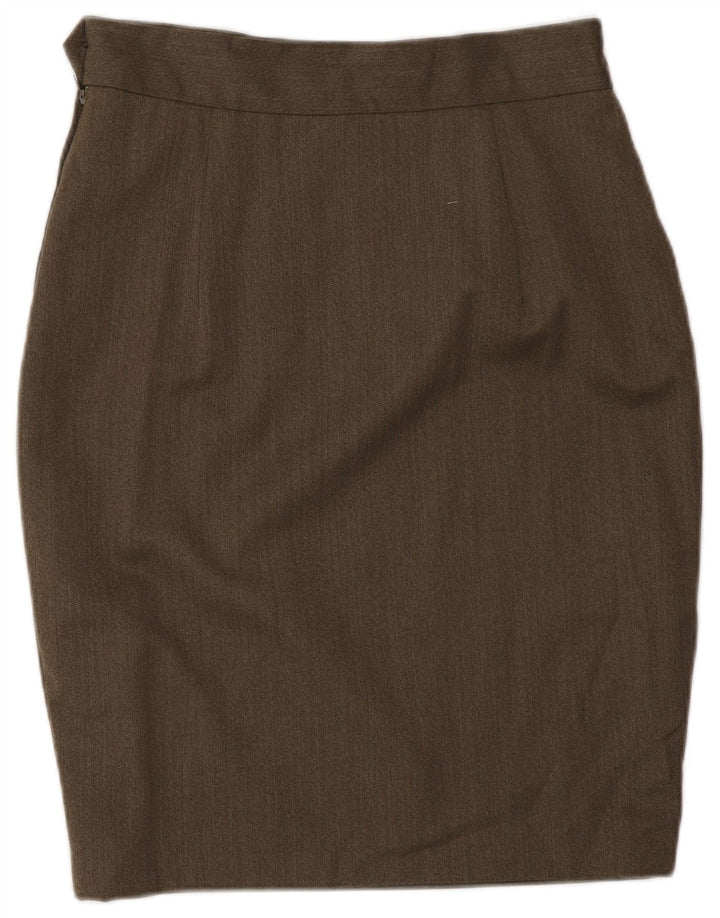 MOSCHINO Damen 3-Knopf-2-teiliges Rock-Set UK 12 Medium W28 Brown Classic