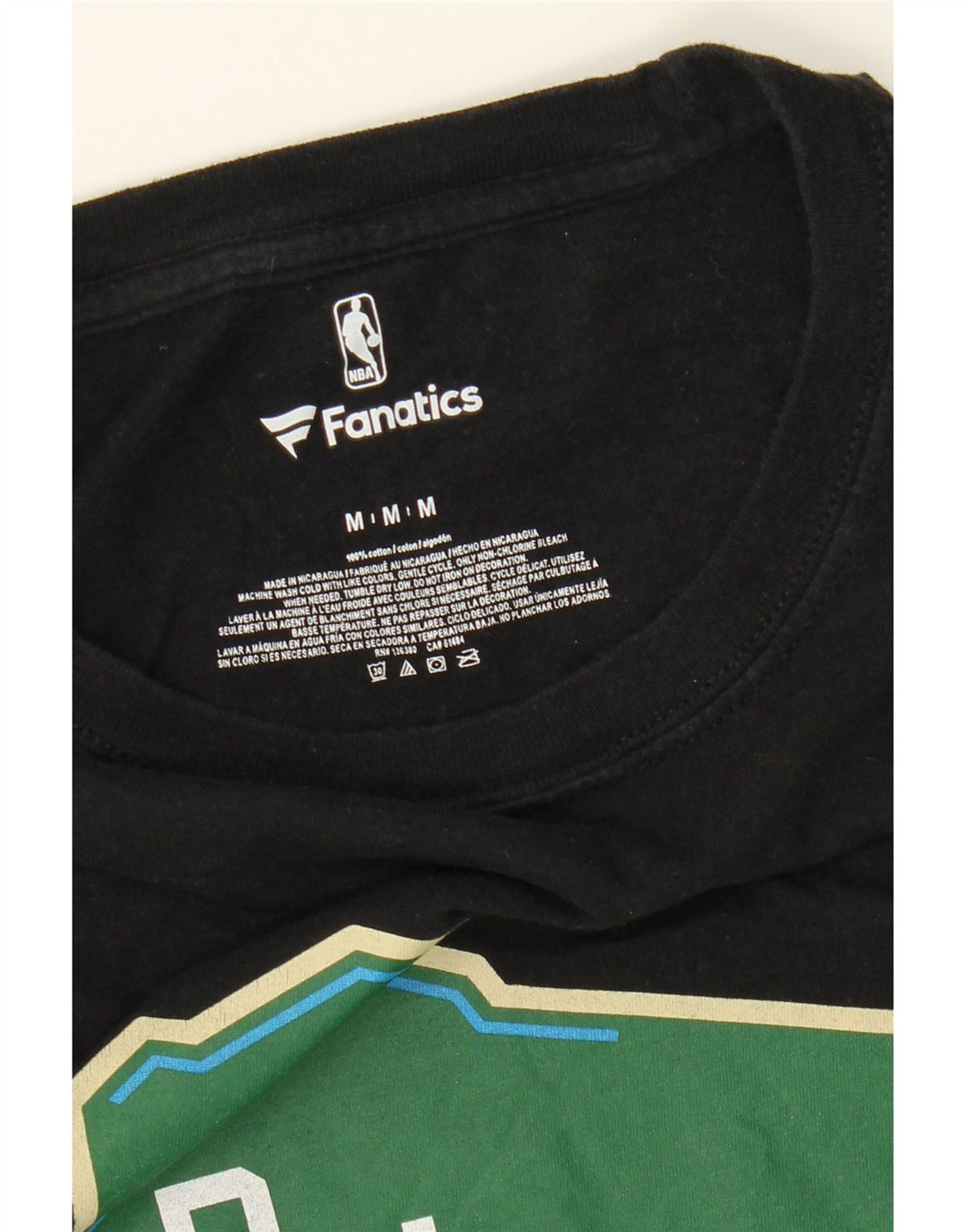 FANATICS Mens Bucks Graphic T-Shirt Top Medium Black Cotton Vintage Fanatics and Second-Hand Fanatics from Messina Hembry 
