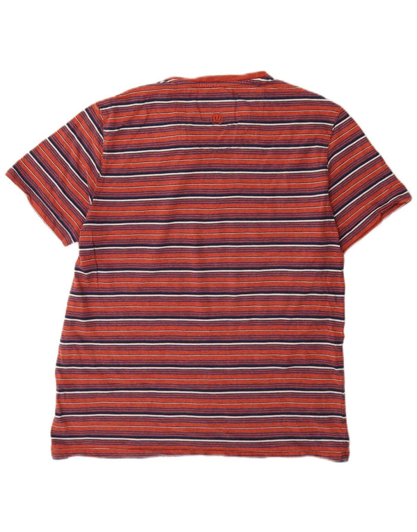 Fat Face Herren-T-Shirt aus Baumwolle, groß, rot gestreift