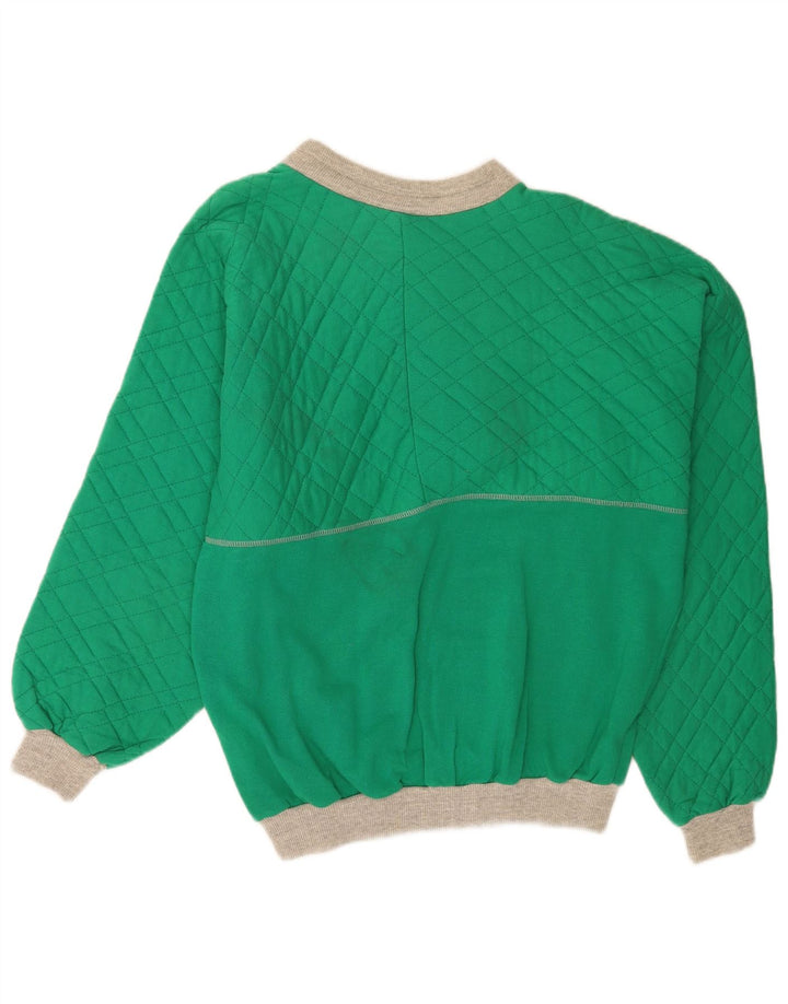 Vintage Herren Grafik Sweatshirt Pullover Große grüne Baumwolle Retro