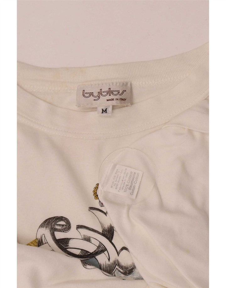 Byblos Herren-T-Shirt mit Grafik, mittelweiße Baumwolle