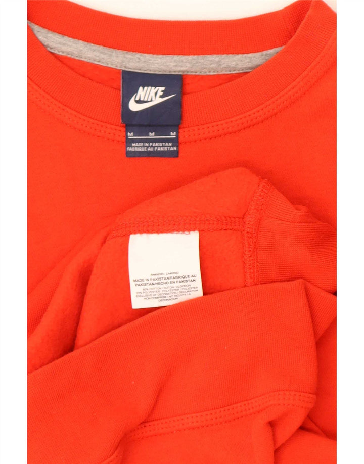 Nike Herren-Sweatshirt-Pullover aus mittelroter Baumwolle
