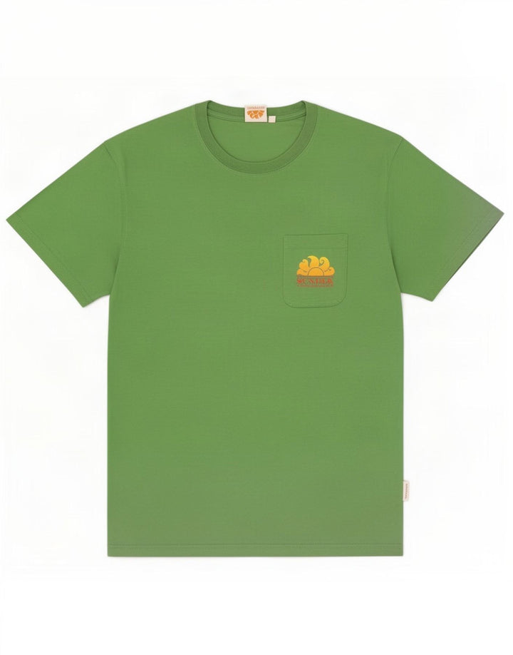 Sundek Herren Grafik-T-Shirt-Oberteil Mittelgrün