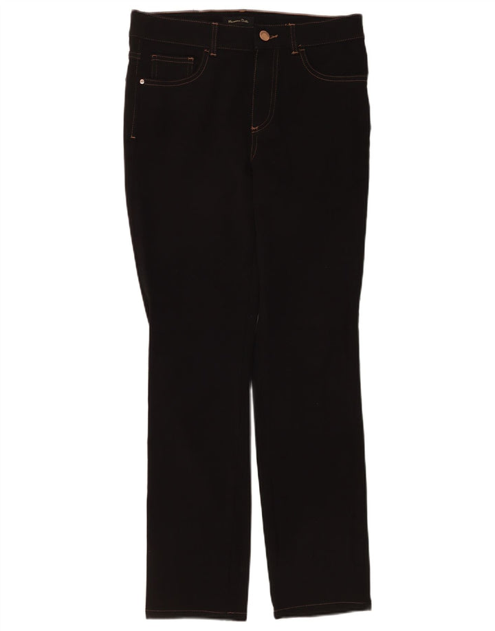 Massimo Dutti Damen Slim Jeans EU 38 Small W28 L30 Schwarze Baumwolle