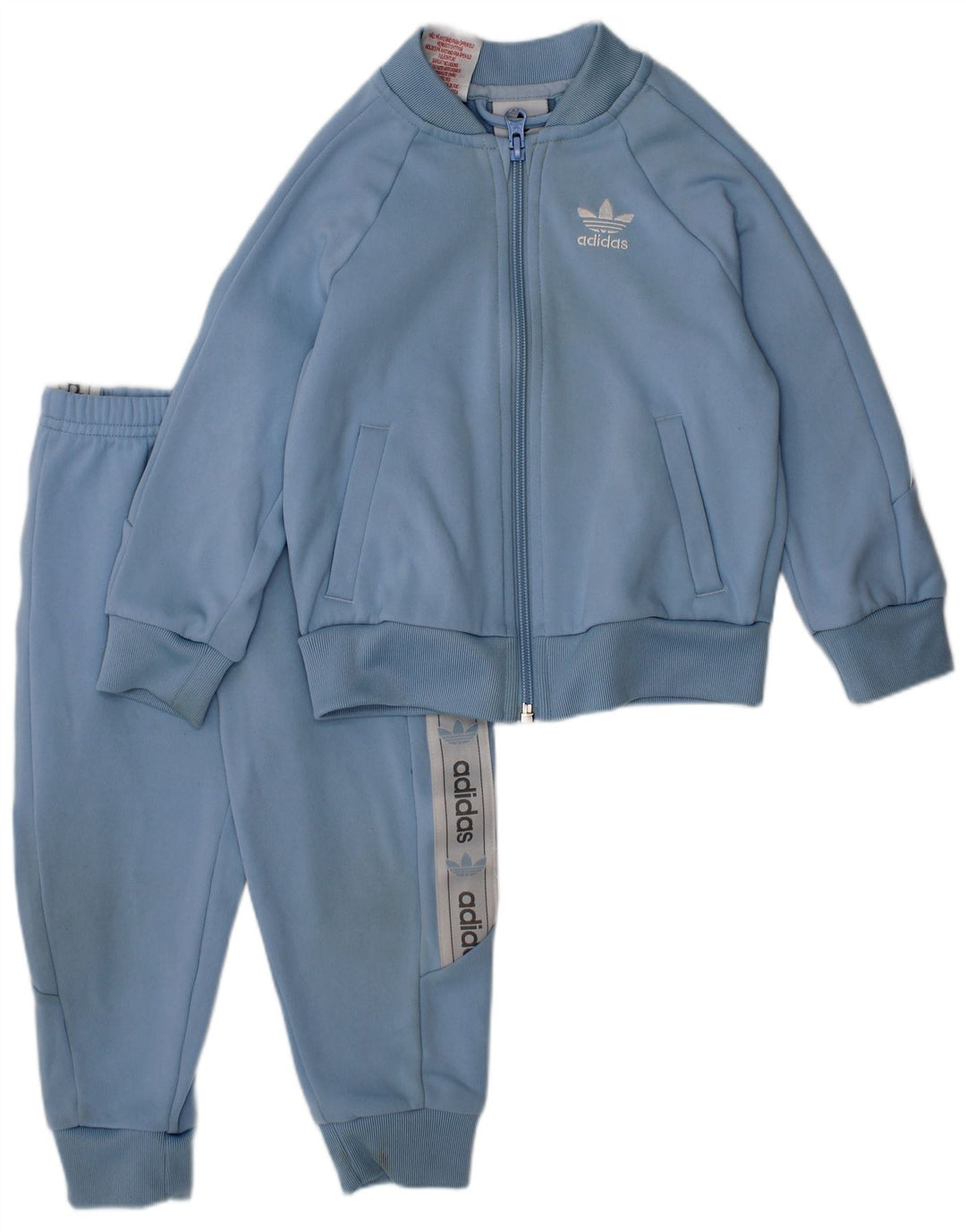 ADIDAS Baby Boys Graphic Full Tracksuit 18-24 Months Blue Colourblock