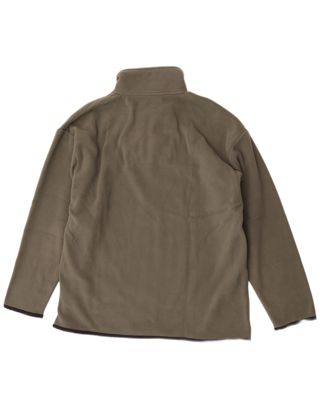 Reebok Herren-Fleecepullover mit Reißverschluss am Hals, groß, Khaki, Polyester