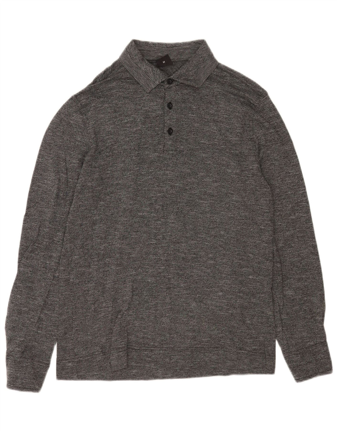 Hugo Boss Herren-Rugby-Poloshirt in normaler Passform, Mittelgrau meliert