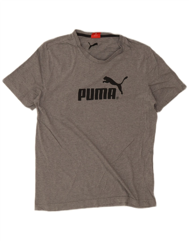 Puma Herren Grafik-T-Shirt-Oberteil Mittelgrau meliert