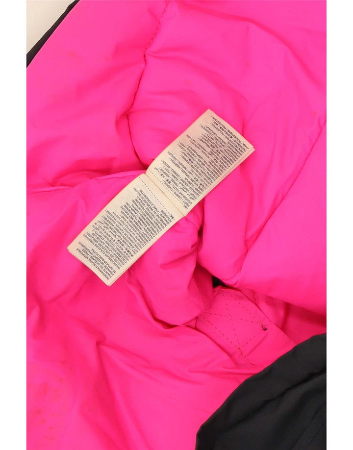 Superdry Damen-Parka mit Kapuze, UK 16, Größe L, schwarzes Nylon
