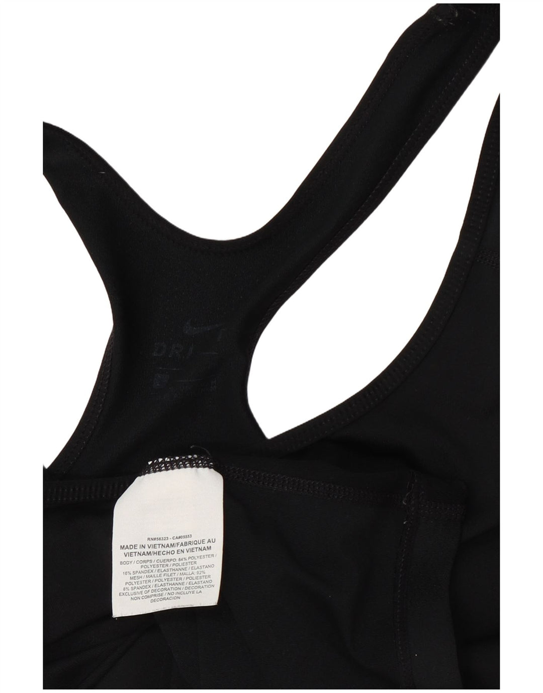 Nike Damen Dri Fit Graphic Weste Top UK 10 Small Schwarz Polyester