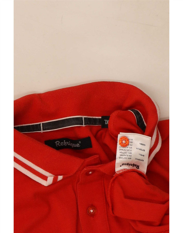 Refrigue Herren-Poloshirt XL, rote Baumwolle