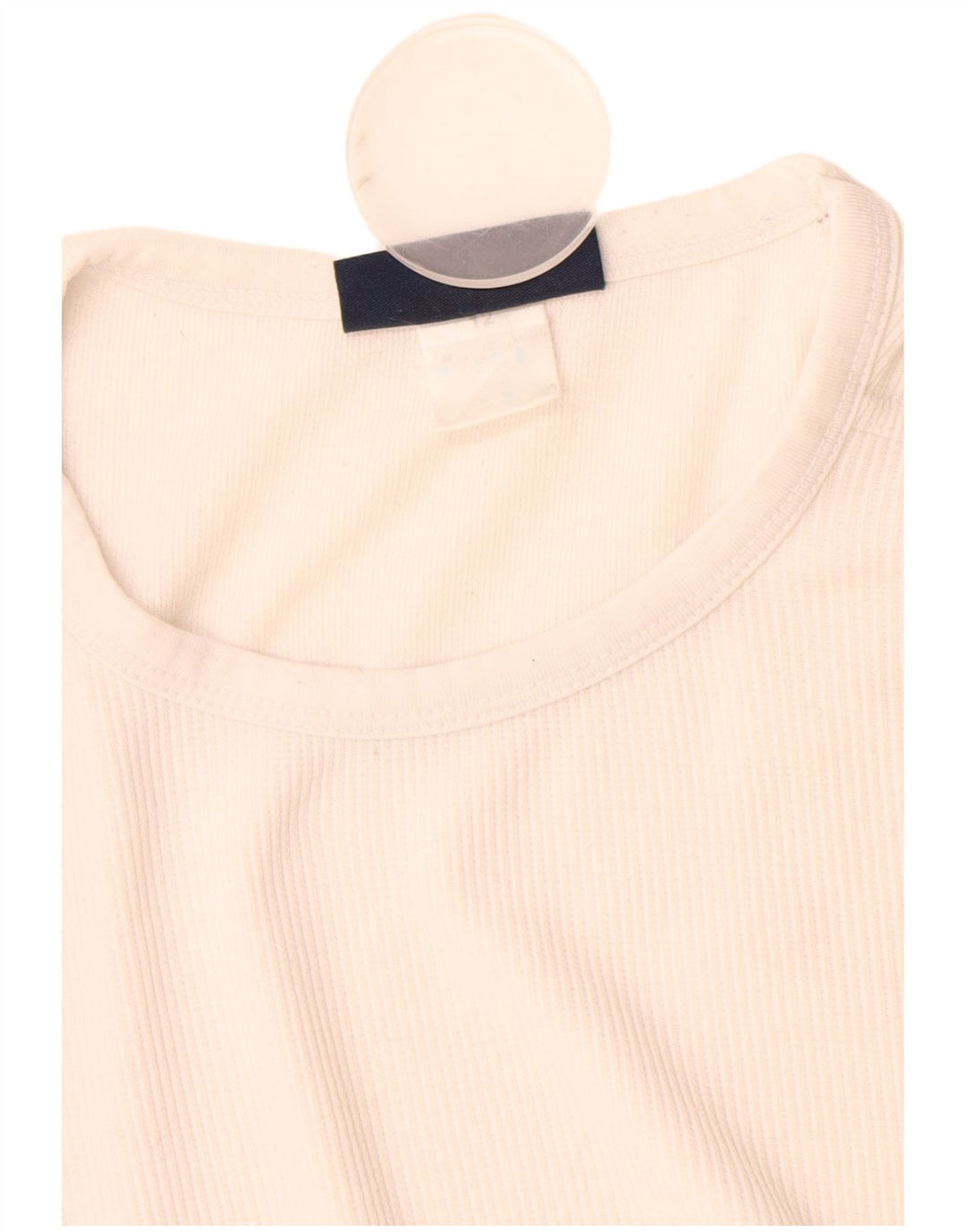Reebok Damen T-Shirt Top UK 12 Medium Weiß Polyester