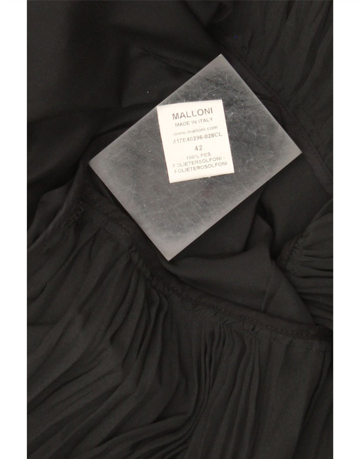 Vintage Damen Ärmelloses Maxikleid IT 42 Mittelweiß Farbblock