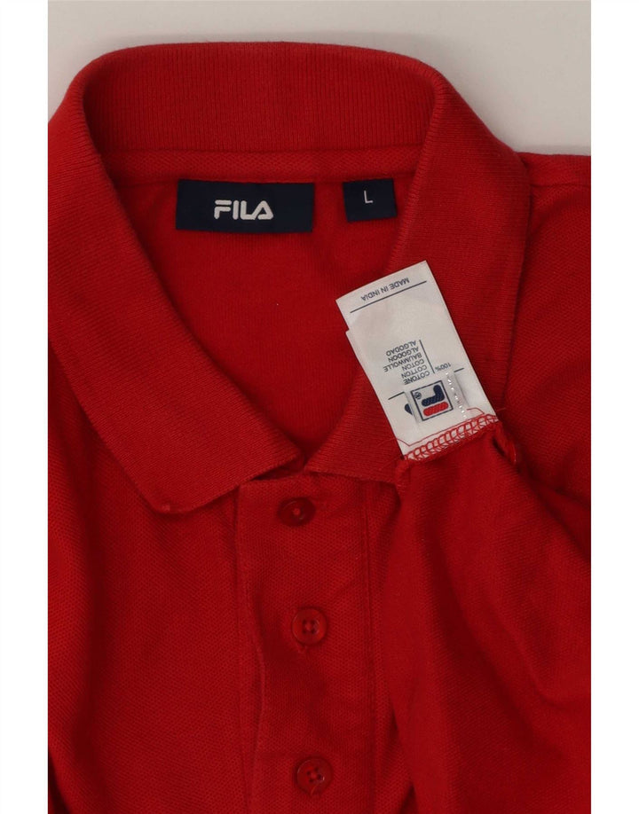 Fila Herren Poloshirt Große rote Baumwolle