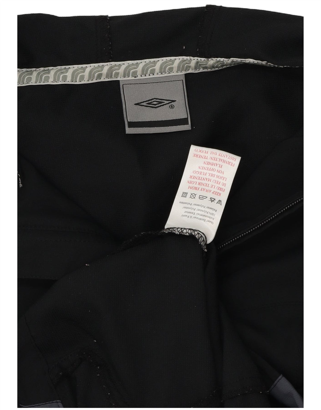 UMBRO Damen-Regenjacke mit Kapuze, UK 14, Mittelschwarz, Colourblock-Polyester