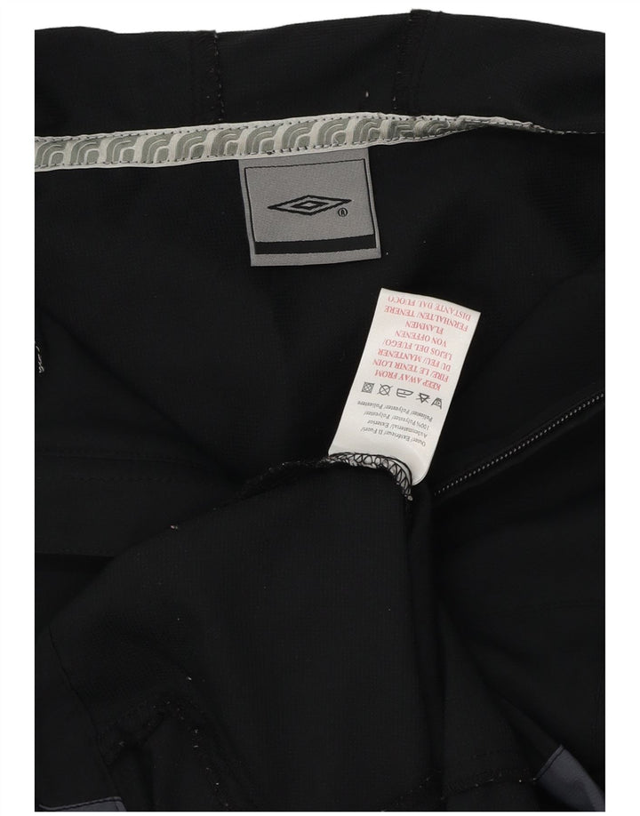 UMBRO Damen-Regenjacke mit Kapuze, UK 14, Mittelschwarz, Colourblock-Polyester