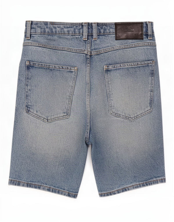 Zara Herren Jeansshorts EU 42 Large W32 Blaue Baumwolle